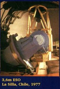3,6m Eurpske jun observatrium, La Silla, Chile, 1977