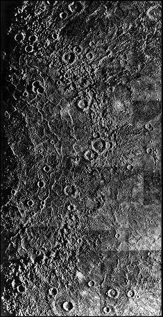 detail povrchu Merkru